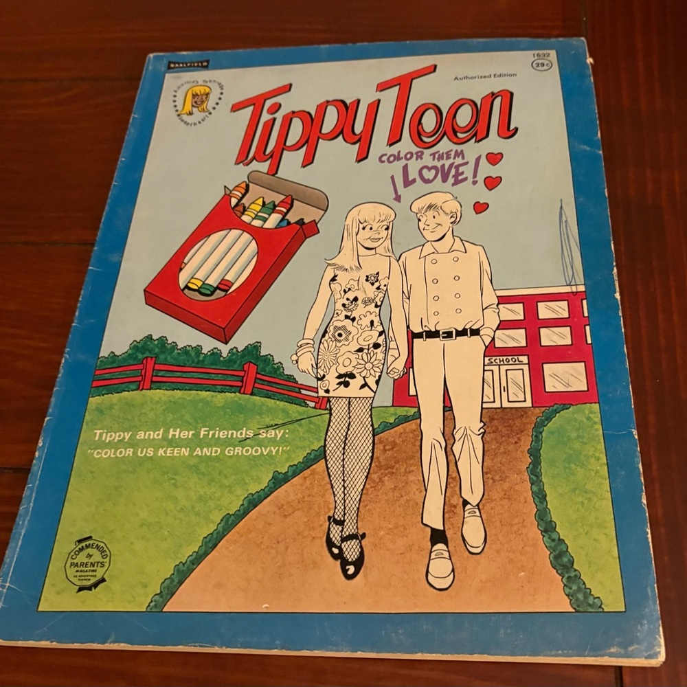 Tippy Teen Coloring Book with Retro Illustrations